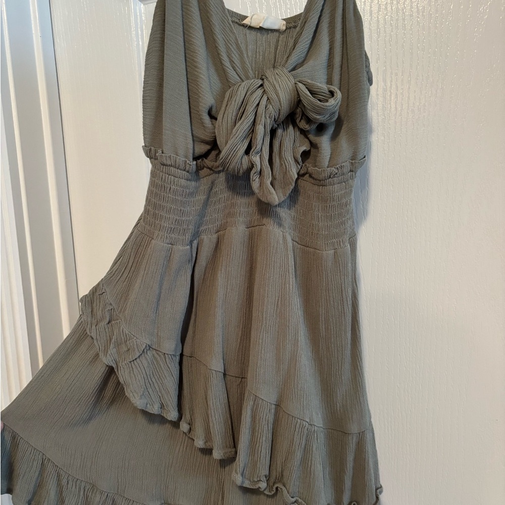 Elegant Olive Green Women's Romper/Dress